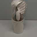 GreenLife 11 Piece Silicone Utensil Crock Set, Nonstick Kitchen Tools, Safe to 392°F, Ladle, Turner, Slotted Turner, Spatula, Spoon, Spaghetti Server, Basting Brush, Whisk, Tongs, Crock, Cream White