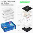 36 Colors Automatic Ink Control Acrylic Paint Pens, Brush Tip Acrylic Paint Markers, Acrylic Markers Set for Rock Painting, Wood, Glass, Fabric, Ceramic, Canvas, DIY Crafts & Art Supplies