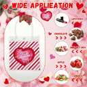 Sweetude 24 Pcs Valentine's Day Clear Gift Bags with Handles Galantines Party Favor Plastic Valentines Candy Treat Goodie Bags for Holiday Winter Wedding Birthday Party Supplies(happy Valentine's Day)