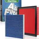 Forccord Cabin & Engine Air Filter Fit for Toyota RAV4 2019-25, Camry 2018-24, Highlander 2020-26, Avalon 2019-22, ES350 2019-25 Activated Carbon Cabin Filter Replacement CF12157 CA12377 (Not Hybrid!)