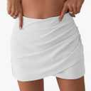 No BrandWomen's Swim Skirts High Waisted Bikini Bottom Tummy Control Ruched Tankini Swimsuit Skort M