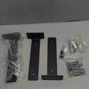 Goovilla Shelf Bracket, Heavy Duty Floating Shelf Brackets 8 inch Long, 4 Pack Brackets for Shelves, Black Coated Metal Wall Shelf Support Brackets with 1/5 Inch Thick and 160 lb. Load Capacity