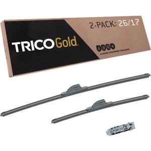TRICO Gold™ (18-2617) 26 & 17 Inch Pack of 2 Automotive Replacement Windshield Wiper Blades for My Car Super Premium All Weather Beam Blade for Select Vehicle Models