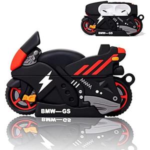 Yatchen Unique Case for AirPods 3 Case,Cute 3D Cartoon 3D Cartoon Motociclo AirPods 3rd Generation Cover Kawaii Cool Soft Silicone Protector with Keychain Shockproof Charging Case for AirPods 3