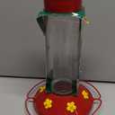 Perky-Pet 209B-1SR Glass Hummingbird Feeders for Outdoors Hanging - 30 oz - Ant & Bee Guarded Red Bird Feeder