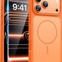FNTCASE for iPhone 17 Pro Max Case Cosmic Orange: [Compatible with Magsafe] [Magnetic Phone Cover with Screen Protector] Military Grade Shockproof Protective Dual-Tone Design for 17 ProMax, 6.9 inch
