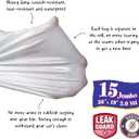 15 Count Fresh Kitty Litter Box Liners Super Thick, Durable, Easy Clean Up Jumbo Drawstring Scented Litter Pan Box Liners, Bags for Pet Cats (White/Pink)