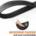 TwoEar 5FT 1IN Strong Black Dog Leash with 2 Padded Handles, Traffic Handle Extra Control, Comfortable Soft Dual Handle, Auto Lock Hook, Reflective Walking Lead for Small Medium and Large Dogs