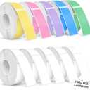 D30 Label Tape 1800 PCS D30 Labels Compatible with Phomemo Portable Thermal Printer, 12x40 mm, 10 Rolls, Colorful
