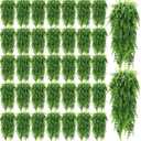 Geosar 36 Pcs Artificial Hanging Plants 32 Inch Hanging Boston Ferns Plastic Fake Plants for Wall Room Garden Wedding Garland Indoor Outdoor Decoration, No Basket