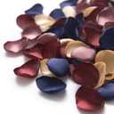 Ling's moment Rose Petals, Silk Flower Petals for Wedding/Aisle/Flower Girl Baskets/Table Centerpiece Dcor,etc.Burgundy Navy Gold 200pcs