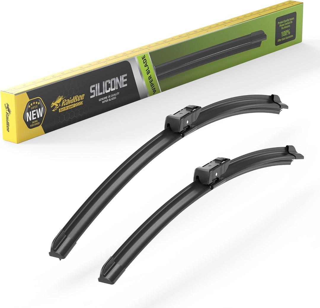 Raidbee Silicone Windshield Wiper blades Replacement for Tesla Model 3 2017-2025/Model Y 2020-2025 All-Season Silicone Windshield Wipers 26" 19"