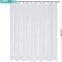 Mrs Awesome 72x68 Shorter Shower Curtain Liner with 6 Magnets Clear PEVA Waterproof Plastic Shower Curtain 72 x 68 inches, Clear