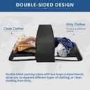 Compression Packing Cubes for Travel Essentials, 1 Pack Suitcase Organizers for Luggage Carry on, Large Lightweight Compressible Expandable Mesh Travel Cube, by U+U, Black