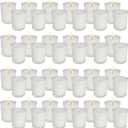 48 Pack Unscented Clear Glass Filled Votive Candles. Hand Poured Wax Candle Ideal Gifts