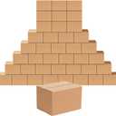 Edenseelake 40 Pack 8x6x6 inches Shipping Boxes Corrugated Cardboard Boxes for Packing, Moving, Mailing, Brown