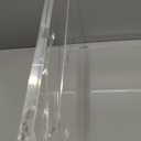 Acrylic End Table Record Player Table with Storage Shelf Clear Side Table Nightstand (15.7x19.7x11.8) (Clear)