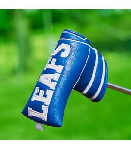 Big Teeth Golf Putter Cover Blade, Leafs Hockey Team Design, Putter Head Cover Blade for Club Protective Magnetic for Scotty Cameron Taylormade Titleist Odyssey