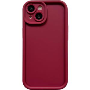 Puxicu Slim Case for iPhone 14 PLUS, Enhanced Camera Protection, Shockproof Skin-Friendly Touch Soft Case Cover for iPhone 14 PLUS Phone 6.7 inch, Wine