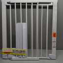 Babelio Baby Gate for Doorways and Stairs, 26"-40" Auto Close Dog Gate, PressGuard C5, Easy Install Pressure Mounted Gate, fits for Narrow and Wide Doorways, Safety Gate Door for Child and Pets (White)