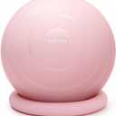 YOTTOY Exercise Ball Chair with Base,Yoga Ball Chair for Home Office Desk, Stability Ball & Fitness Ball Seat with Pump (Pink, 23-26ines(58-65cm))