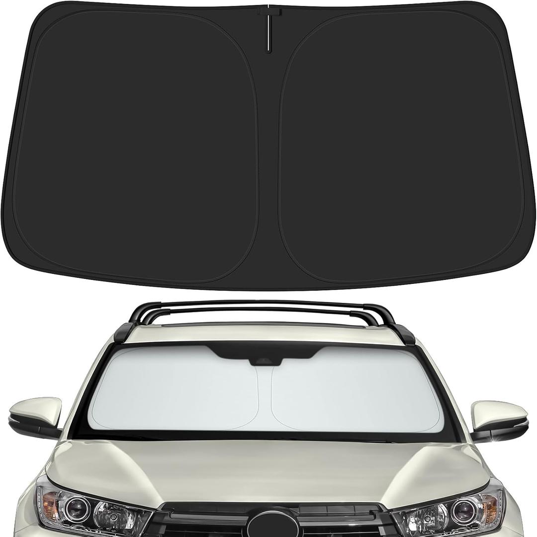 Car Windshield Sun Shade for Toyota 2014-2019 Highlander Accessories (OEM Design) Reflective Foldable Heat Insulation Sunshade for Ultimate Protection