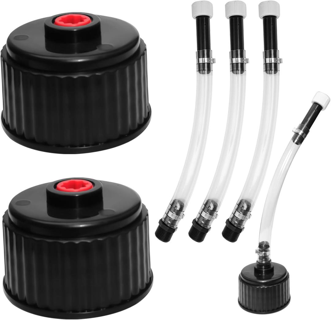 5 Pieces Fuel Filler Jug Hose Racing Fuels Replacement CapLC2 fuel jug hose Gas Can Cap Racing Fuels Replacement Cap 5 Gallon Gas Jug for Fuel Container Fuel Tank Gas Jug