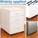 Lasnten Adjustable File Caddy Wheel Dolly with Metal Lifters 18.1 to 28.1 Inch Mobile File Cabinet Rollers Folder Racks Heavy Duty for Letter Legal Size Cabinet Office Home Mover Tool with Wheels