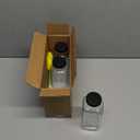 3 Pack 12oz Glass Water Bottles, 350ml Empty Glass Juice Bottles with Black Lids, Brush & Labels, Clear Reusable Drinking Jars for Juicing, Homemade Smoothies, Beverages