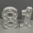 Led Light Up Numbers, 18th Birthday Decorations, Marquee Numbers Lights, Battery Powered Light Up Sign for Sweet 18 Decor Party (White)