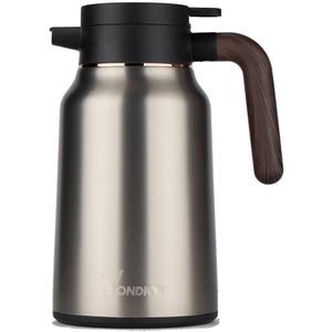 Vondior Coffee Carafe 65oz - 36 Hours Thermal Coffee Thermos- Insulated 304 Stainless Steel Hot Beverage Dispenser - Coffee Carafes For Keeping Hot/Cold Coffee, Tea, Water, Drink Dispenser for Parties (Silver)
