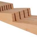 Shun Drawer Knife Tray, 7 Slot Wooden Knife Holder, Genuine Beechwood, Kitchen Storage for Professional and Home Chefs