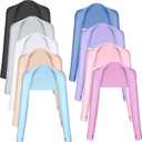 9 Pieces Cooling Shawl Arm Sleeves Sun Protection Arm Sleeves For Women With Finger Hole For Outdoor Sports Riding Golfing (Blue+Purple+Black+White+Gray+Pink+Light Purple+Royal Blue+Skin)