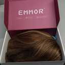 EMMOR Brown Wigs for Women,Long Layered Wigs with Curtain Bangs Heat Resistant Synthetic Fibre Wigs(Brown with Grey Highlight)