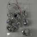 8Strands 4.9 ft Sparkling Disco Ball Party Decorations,Mini Disco Ball Mirror Ornaments Silver Hanging Disco Balls for Christmas Tree,70s Dance Music Birthday Party Supplies(1.2 Inch, 2 Inch)