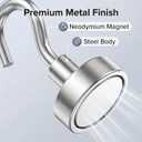 4 x Magnetic Hooks 10 Packs, 50Lbs Strong Magnetic Hooks, 10 Pcs Strong Locker Magnetic Hooks for Hanging