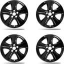 17 Inch Gloss Black Wheel Skins Compatible with 2019-2026 Toyota RAV4 XLE, Hybrid LE & Hybrid XLE, Fits OEM Alloy Wheels #426110R390, Not Fit Base LE Gas Models, Snap-On Rim Covers 4-Pack