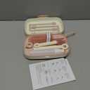 Momcozy Baby Bottle Brush Set, Cleaner Kit with Silicone Nipple Straw Brush, Soap Dispenser, Drying Rack - 7 in 1 Bottle Cleaning Tool for Home and Travel, Pink (Classic Style)