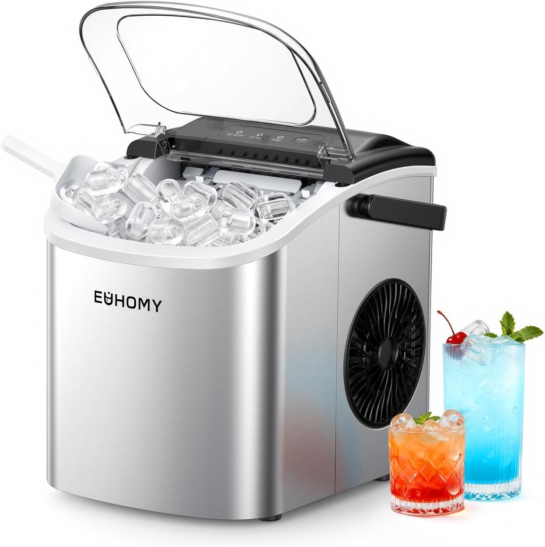 EUHOMY Ice Maker Machine, Light Grey