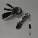 16 Pieces Measuring Cups and Magnetic Measuring Spoons Set Stainless Steel,8 Measure Cups with Silicone Handle and 7 Double Sided Magnetic Measure Spoons & 1 Leveler