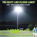 LED Flood Light Outdoor, STASUN 750W 75000lm 6000K Daylight White IP66 Waterproof, Commercial Parking Lot Light,3 Heads for Yard Street Stadium House Floodlight Bright Security Lights for Outdoor Area