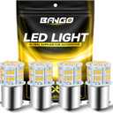 BANGO 1156 LED Bulb Amber Turn Signal Light, 1141 1003 7506 BA15S Super Bright for Car Front Rear Turn Signal Lights Brake Tail Lights, 4 Pack