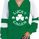 Easter Shirts Women Graphic Raglan Long Sleeve Festival Ladies Bunny Shirts (Green, M)