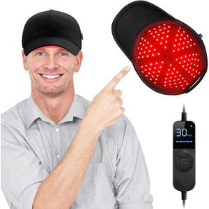 Laser Hair Growth Cap, Red Light Hat, Black