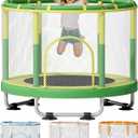 ZCMHAXJ 55" Trampoline for Kids, 440lbs Capacity Indoor & Outdoor Toddler Trampoline, Gifts for Boys & Girls