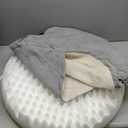 Furhaven 26" Round Orthopedic Dog Bed for Medium/Small Dogs w/ Removable Washable Cover, For Dogs Up to 30 lbs - Sherpa & Suede Snuggery - Gray, 26-inch