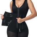 Overbust Fajas Colombianas Shapewear for Women Tummy Control Body Shaper with Adjustable Strap, M