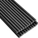 Garden Stakes 48 inch 20 Pack 0.27" Dia Solid Glassfiber Plant Support Rod Tomato Trellis Stakes (Black)