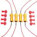 Aaron 4Pcs 50W 6ohm Load Resistors - Fix LED Bulb Fast Hyper Flash Turn Signal Blink Error Code (Resistors get very hot during working)