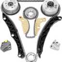 24321-2G111 Intake Exhaust Timing Chain Kit with Guide Rail Crank Sprocket VVT Gear Compatible with Hyundai Sonata Santa fe, Kia Sorento Sportage Optima 2.0L 2.4L G4KH G4KC, Replace# 24350-2G750
